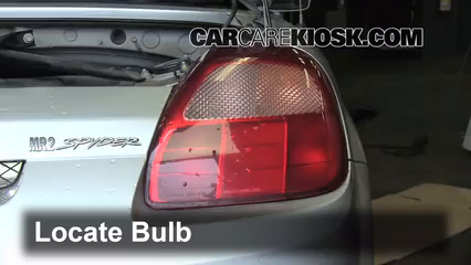 2000 Toyota MR2 Spyder 1.8L 4 Cyl. Lights Reverse Light (replace bulb)